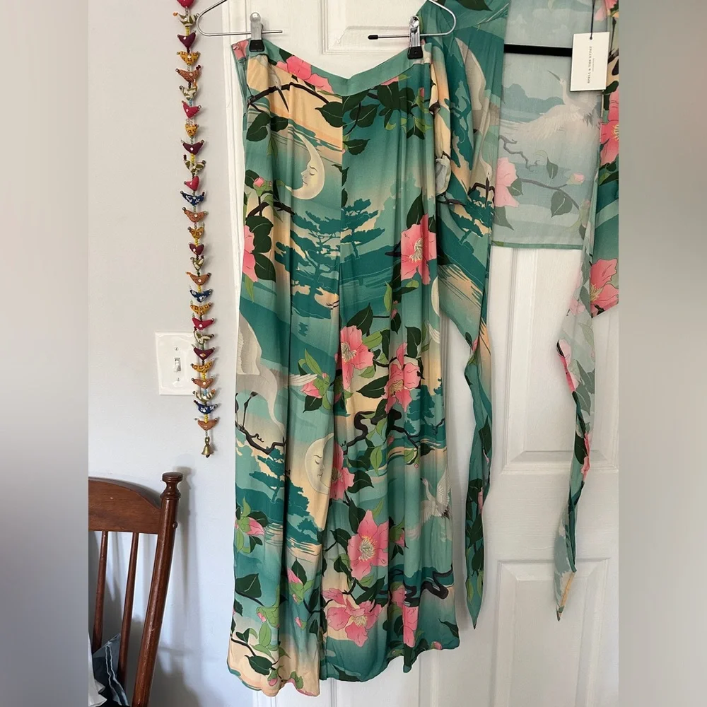 New spell nightingale crop top M & wide pants set S - Picture 9 of 16